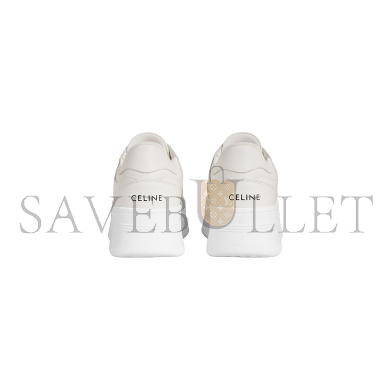 CELINE BLOCK WEDGE SNEAKER WITH TRIOMPHE PATCH IN CALFSKIN 366475189C.01OP CELINE BLOCK WEDGE SNEAKER WITH TRIOMPHE PATCH IN CALFSKIN 366475189C.01OP